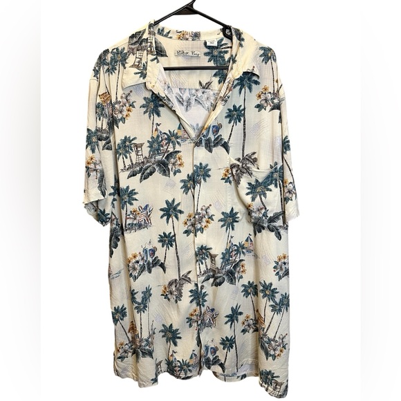 Hawaiian Batik Bay‎ Short Sleeve Shirt 100% rayon Size 2XLT vacation - Picture 2 of 8